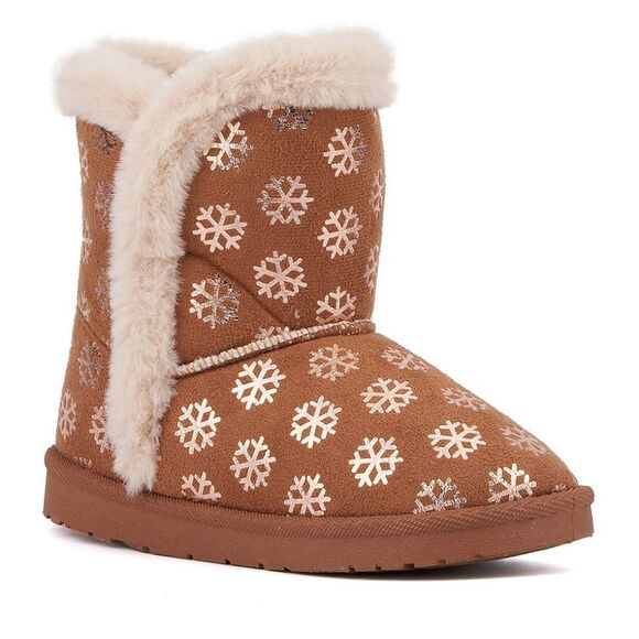 Olivia Miller Girls' Snow Days Snowflake Boot Size 2 - Picture 1 of 5
